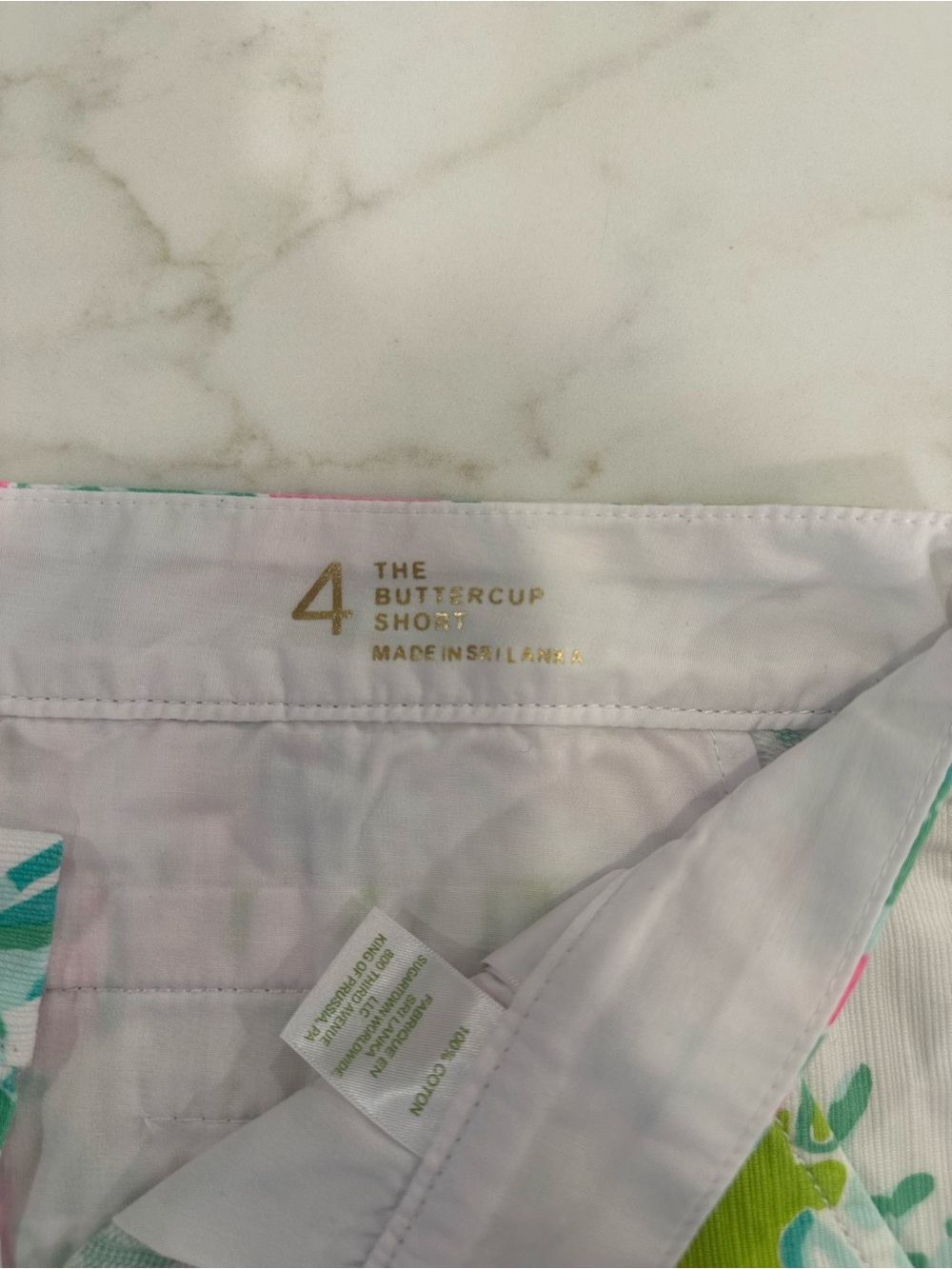 Lilly Pulitzer Buttercup Pink and Green Floral Shorts - Picture 4 of 4